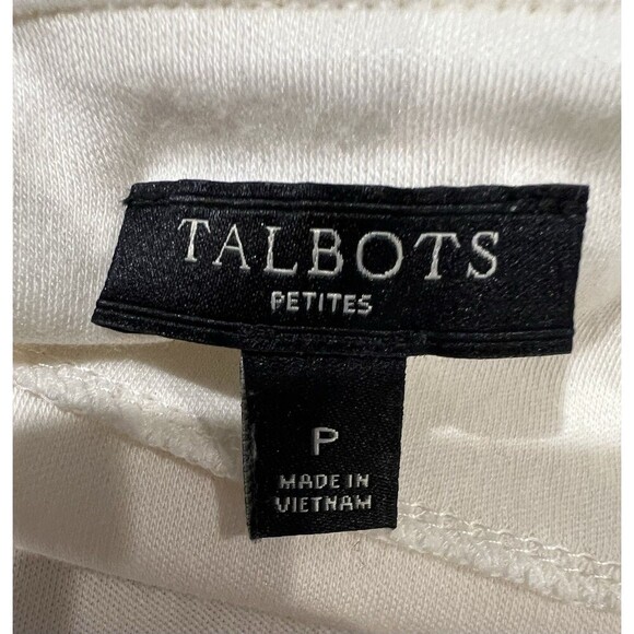 Talbots Lot Of 2 Pink & Ivory Cotton Rhinestone Button Boat Neck Knit Top Petite - Picture 14 of 14